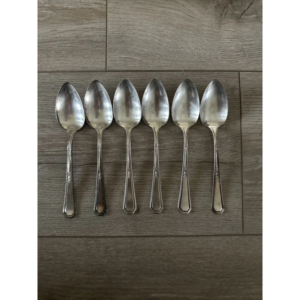 International‎ Silver WM Rogers Silverplate 1923 Mayfair 6 Teaspoons